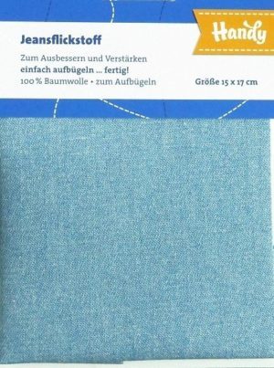 Jeansflicken zum aufbuegeln hellblau
