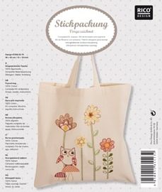 Bw-Taschen Stickpackung Eule mit Pilzen
