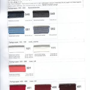 Metallzipp silber fix ( nicht teilbar) 6 mm – Länge 22 cm