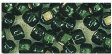 Rocailles silbereinzug grün