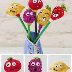 Amigurumi – Früchteaufstecker für Stifte