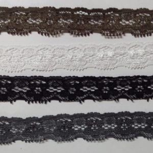 Elastische Spitze 2 cm Farbe oliv