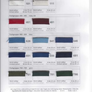 Metallzipp silber fix (nicht teilbar) 4 mm – Länge 24 cm