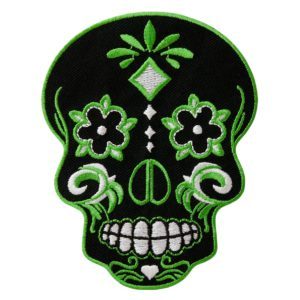 Totenkopf schwarz/grün