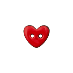 Kokosknopf Herz  rot Gr.10mm
