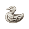 Metallknopf Ente