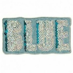Patch BLUE Pailetten