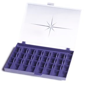 Spulenbox für 32 Nähmaschinenspulen
