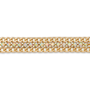 Strassband aufbügelbar 10 mm gold