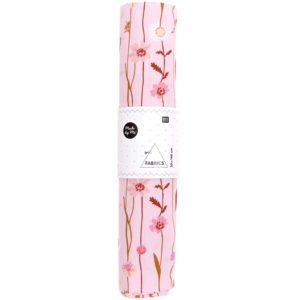 Rico Stoffabschnitt Wildblumen rosa 50 x 140 cm