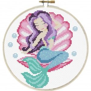 Stickpackung Kreuzstich vorgedruckt „Mermaid“