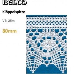 Klöppelspitze weiß 8 cm