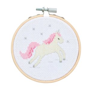 Rico Stickpackung Mini Kit Einhorn Gr. 10 cm