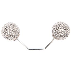 Zwei-Perlen-Pin Strass 65 mm