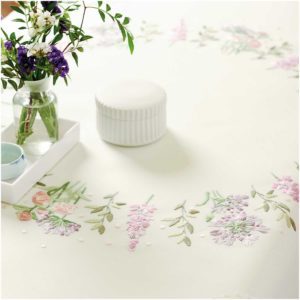 Rico Stickpkg. Decke Blumenkranz 90 x 90 cm