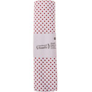 Rico Stoff Punkte weiß/rot 50 x 140 cm – Bild 2