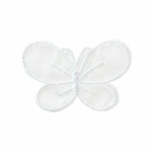 Applikation Schmetterling weiß