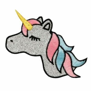 Applikation Einhorn Glitzer