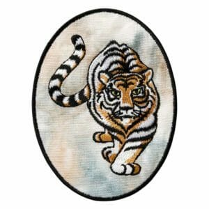 Jeanspatch Tiger grau/batik