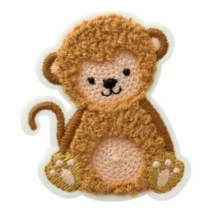 Applikation Affe flauschig
