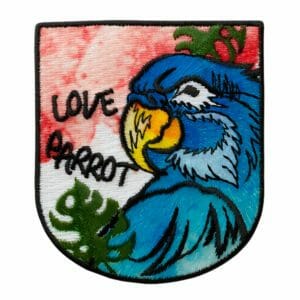 Applikation Recycl – Patch Papagei
