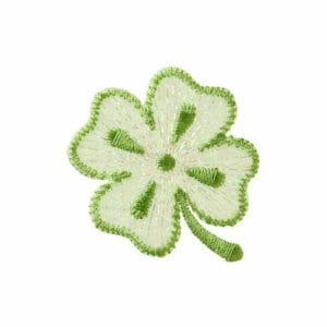 Applikation Kleeblatt glitzer