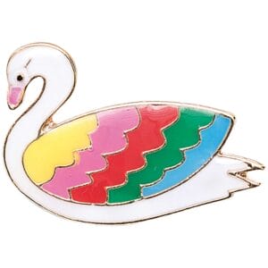 Pin Schwan bunt 27 x 21 mm