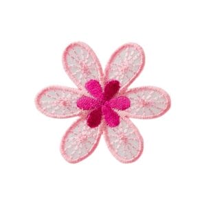 Applikation Blume Fb.gelb u. rosa