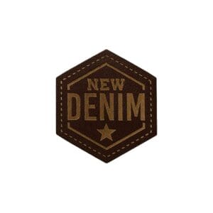 Applikation Leder New Denim