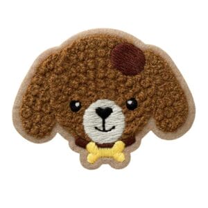 Applikation Hundekopf flauschig