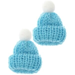 Miniatur Strickmütze rot, blau, rosa – Bild 3