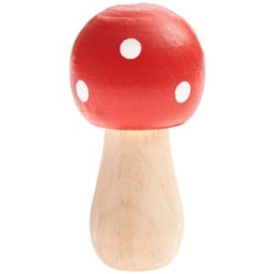 Holz Pilz Fliegenpilz rund