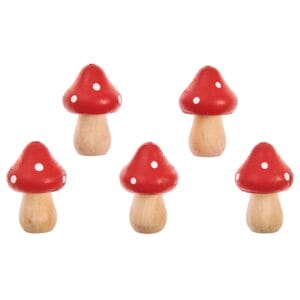 Miniatur Holz Pilze Fliegenpilz