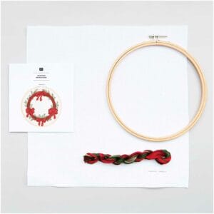 Stickpackung Bild Kranz mit Schleifen – Bild 3