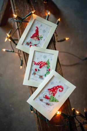 Grußkarten-3erSet Weihnachtszwerge
