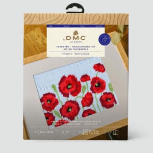Tapesserie Stickpackung Mohnblumen