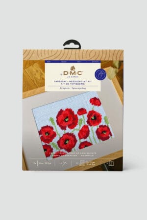 Tapesserie Stickpackung Mohnblumen