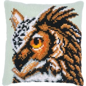 Polsterstickpackung Eule 40 x 40 cm