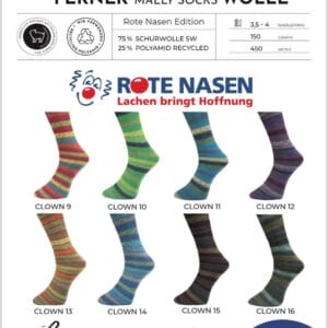 Ferner Wolle – Mally Socks –  Rote Nasen 150g