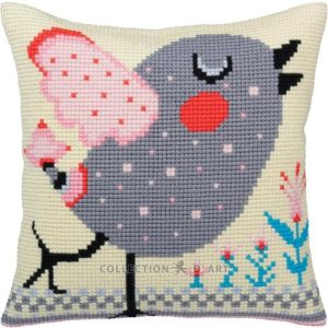 Kreuzstichkissen Vogel  40 x 40 cm