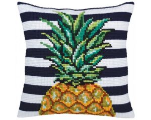 Kreuzstichkissen Ananas 40 x 40 cm