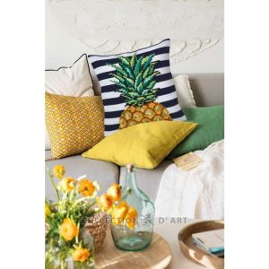 Kreuzstichkissen Ananas 40 x 40 cm