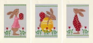 Grußkartenpackung Osterhasen 3er Set – Bild 3
