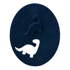 Patches 2tlg. blauschwarz Dino